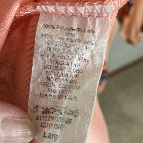 Brigitte Bailey Size Large Dress Peach Fuzz Floral Long Sleeve Dress - Picture 6 of 10